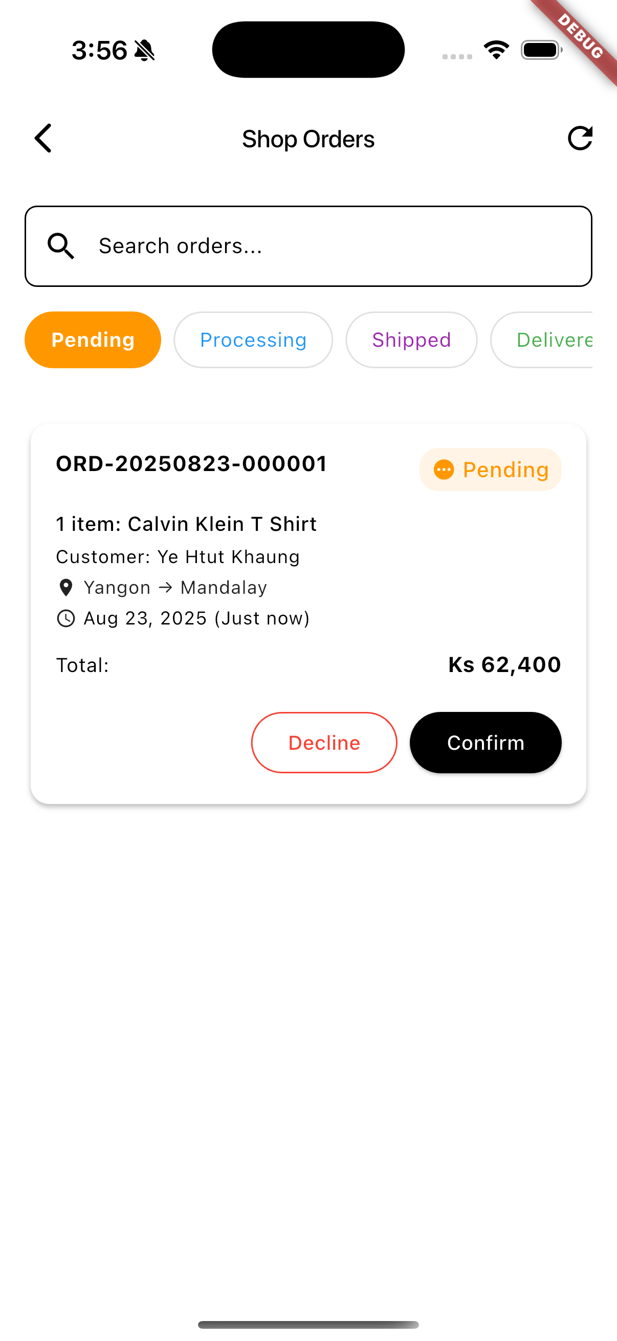 MOCHHI Market Place Shop Owner (Admin) App